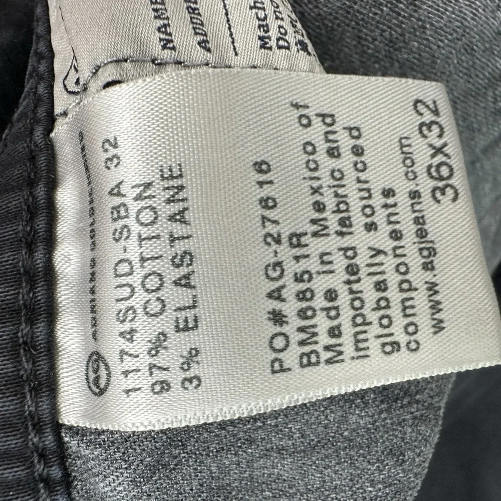 AG Adriano Goldschmied The Graduate Pants Men fits 36x30 Black Tailored Jeans